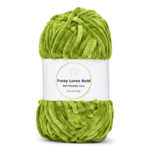 LindeHobby Fuzzy Chenille Gold Lurex 32 Vert herbe