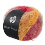 Lana Grossa Basta Mista 124 Grijsbruin/camel/saffraangeel/oranje/grijrood/donkerrood/rood