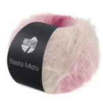 Lana Grossa Basta Mista 123 Roodviolet/fuchsia/pink/roze/gebroken wit/schelpwit