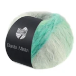 Lana Grossa Basta Mista 121 Lichtgrijs/grijs/wit/jadegroen/turquoise/petrol