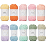 LindeHobby Cotton 8/8 - Soft Pastel Dream, 10 pelotes