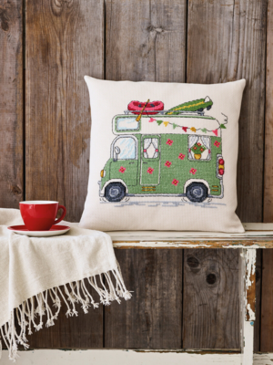 Kit de Broderie Camping-car 40 x 40 cm