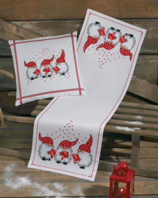 Kit de broderie Lutins Polka 40 x 40 cm