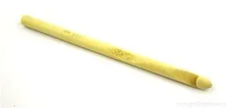 Gehaakte bamboe haak, 17 cm (9-12 mm)