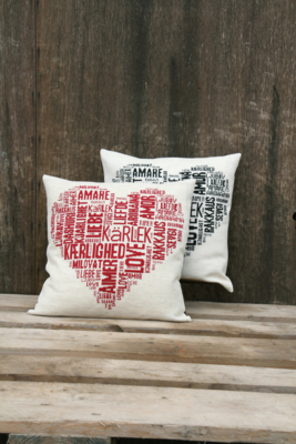 Borduurpakket Love rood 39 x 39 cm