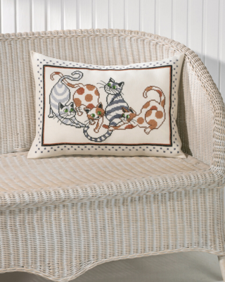 Kit de broderie Coussin Chat 58 x 40 cm