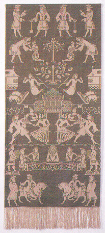 Kit de broderie Beiderwand bleu 81 x 193 cm