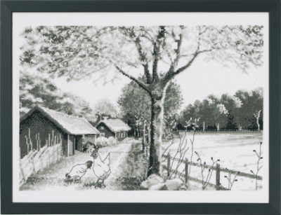 Kit de broderie À la campagne 40 x 30 cm