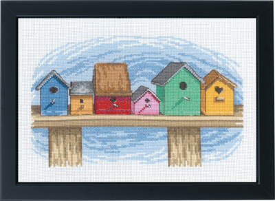 Borduurpakket Vogelhuisrij 29 x 20 cm