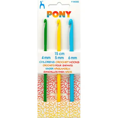 Ensemble de crochets pour enfants Pony, 15 cm