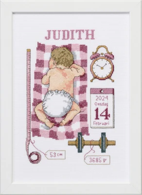 Kit de broderie Souvenir de Baptême Judith 21 x 30 cm