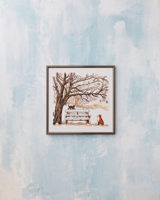 Kit de Broderie Renard d'Hiver 30 x 30 cm