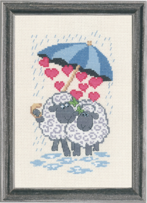 Kit de broderie Amour de mouton 15 x 22 cm