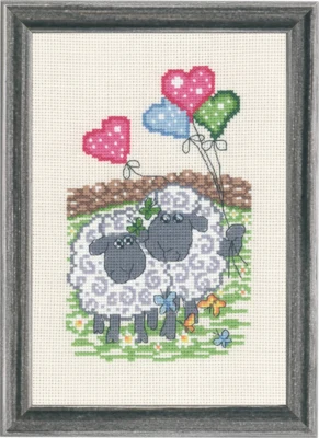 Borduurpakket Schapenfeest 15 x 22 cm