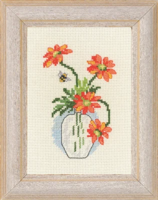 Kit de Broderie Chrysanthème Jaune M5406 13 x 18 cm