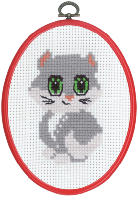 Kit de broderie MFK Chat gris M 5959/30 13 x 18 cm