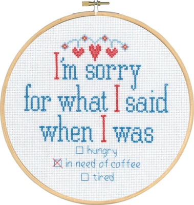Kit de broderie I'm sorry M5810/22 20 Ø cm