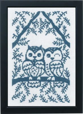 Kit de Broderie Hiboux 29 x 20 cm