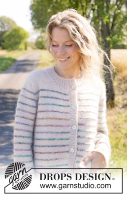 266-6 Fairy Lights Cardigan by DROPS Design