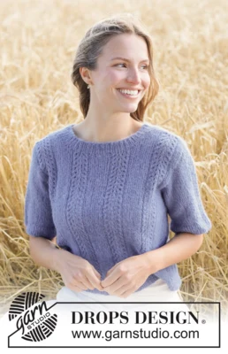 266-10 Lilac Serenade Top by DROPS Design