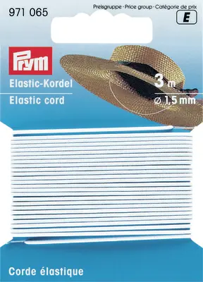 Prym Corde Élastique, Blanc, 1.5 mm