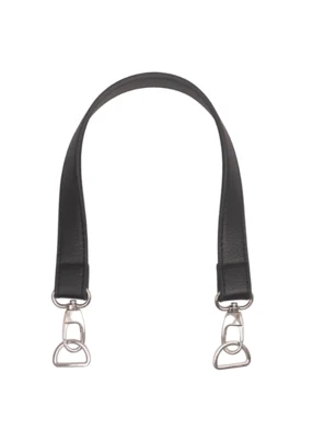 Go Handmade Anse de Sac avec Mousqueton et Anneau en D Noir/Argent