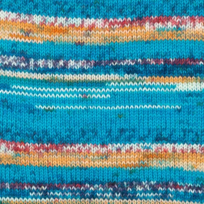 DROPS Fabel Print 162 Bleu mer