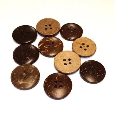 HobbyArts Noix de coco boutons 20 mm, 10 pcs