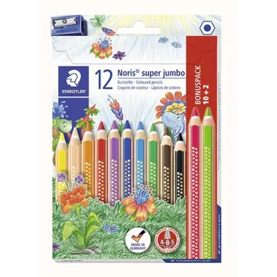 STAEDTLER Noris Club Crayons Super Jumbo, 12 pièces