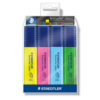 STAEDTLER Textsurfer classic 364 WP4, 4 couleurs