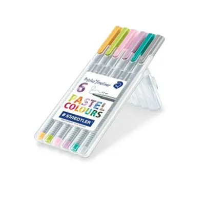 Marqueurs de couleur pastel STAEDTLER Triplus fineliner, 6 pcs