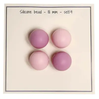 Go Handmade Silicone Perles 18 mm (mélange)