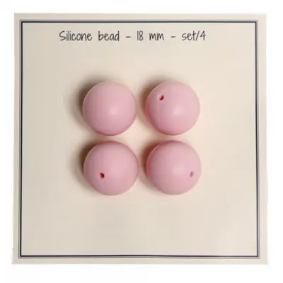Perles en silicone Go Handmade 18 mm Uni Color