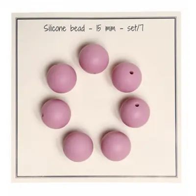 Go Handmade Silicone Perles 15 mm Uni Color