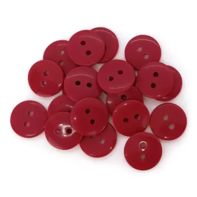 HobbyArts Dark Cherry ronde plastic knopen, 20 st