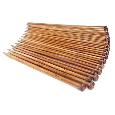Set de sauteurs, bambou foncé, 2-10mm, 18 tailles, 35 cm