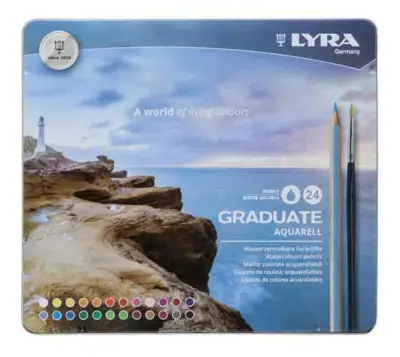 Crayons de couleur Lyra Graduate Aquarell, 24 pièces