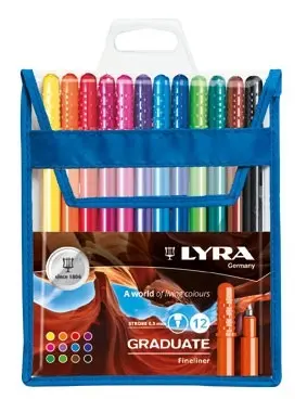 Lyra Graduate Fineliner Tusser, 12 pièces
