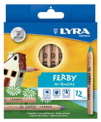 Lyra Ferby Crayons de couleur, 12 pièces