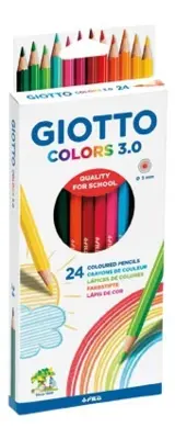 Giotto Colors 3.0 Crayons de couleur, 24 pièces