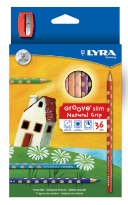 Crayons de couleur Lyra Groove Slim, 36 pièces