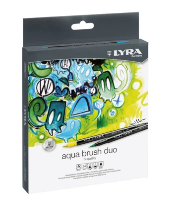 Lyra Aqua Brush Duo Tusser, 24 st