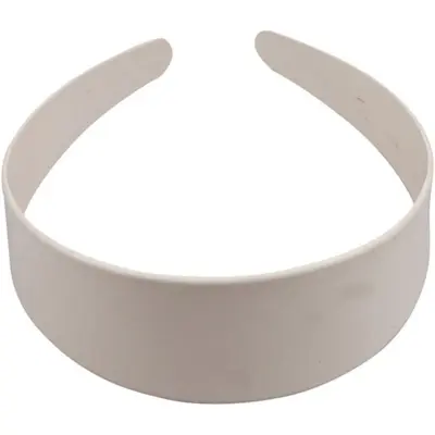 Witte plastic hoofdband, 48 mm