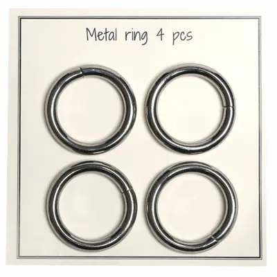 Go Handgemaakte Metalen O-ring, 4 stuks, 30mm