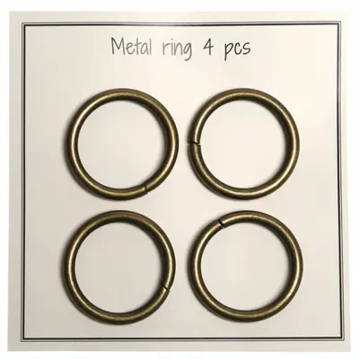 Go Handgemaakte metalen O-ring, 4 stuks, 28 mm