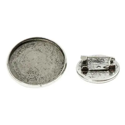 Antieke Assennaald broche in zilver. maat, 6 stuks