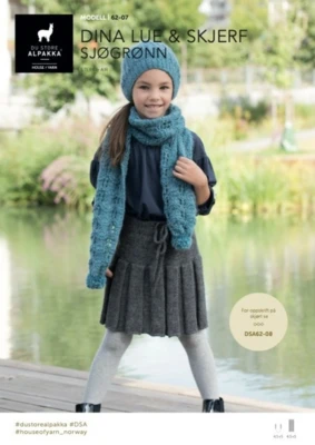 DSA62-07 Bonnet &amp; Echarpe Dina - Vert Mer