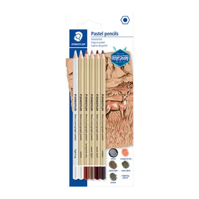 STAEDTLER mars lumograph pastelpotloden, 6 st