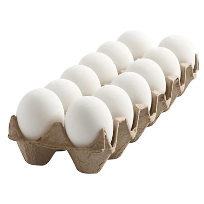 Witte plastic eieren 6 cm, 12 st