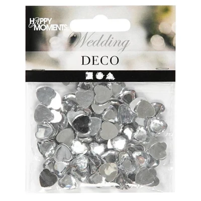 Hjerterhinsten Argent 10 mm, 150 pcs